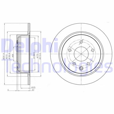 BG4108C DELPHI Тормозной диск