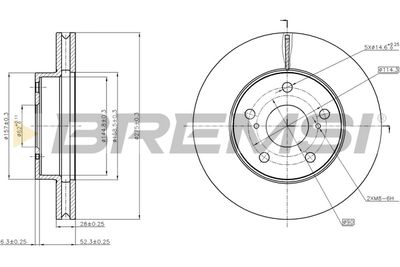 CD8634V BREMSI Тормозной диск