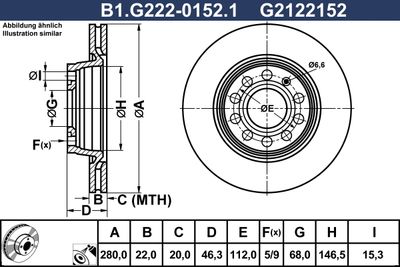 B1G22201521 GALFER Тормозной диск