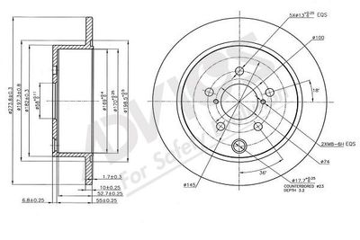 F6R210B ADVICS Тормозной диск