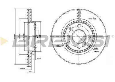 CD7096V BREMSI Тормозной диск