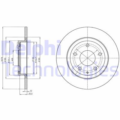 BG4534C DELPHI Тормозной диск