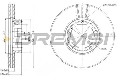 CD6668V BREMSI Тормозной диск