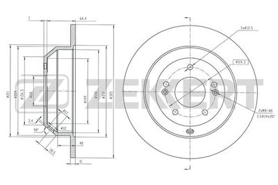 BS6589 ZEKKERT Тормозной диск