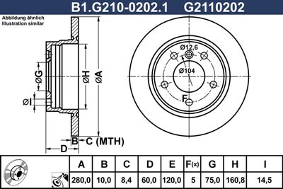 B1G21002021 GALFER Тормозной диск