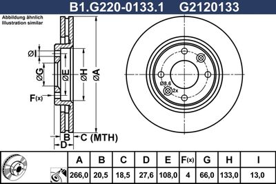 B1G22001331 GALFER Тормозной диск