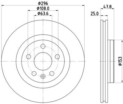 MDC2984C MINTEX Тормозной диск