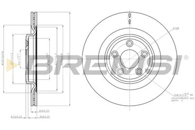 CD7703V BREMSI Тормозной диск