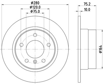 8DD355112641 HELLA Тормозной диск