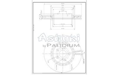 T60404 ASHUKI by Palidium Тормозной диск