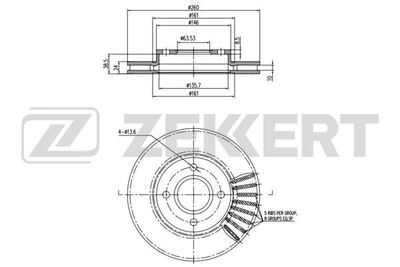 BS5057 ZEKKERT Тормозной диск