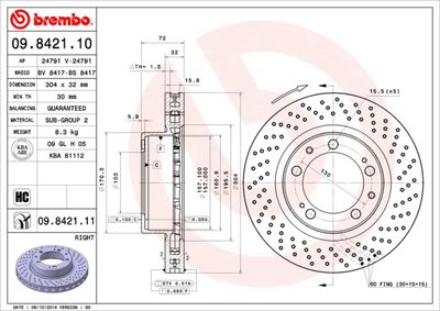 BS8417 BRECO Тормозной диск