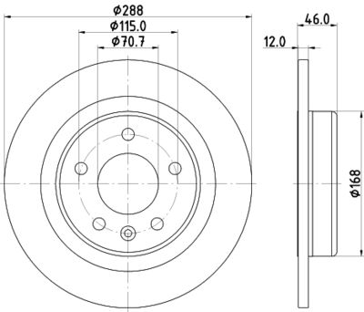 8DD355132631 HELLA Тормозной диск