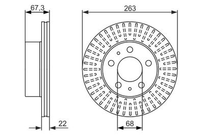 0986479480 BOSCH Тормозной диск