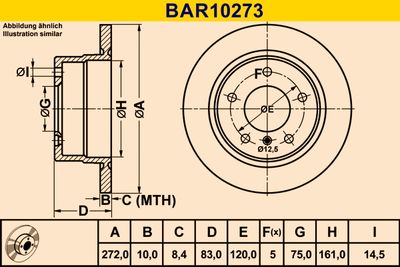 BAR10273 BARUM Тормозной диск