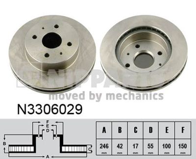 N3306029 NIPPARTS Тормозной диск