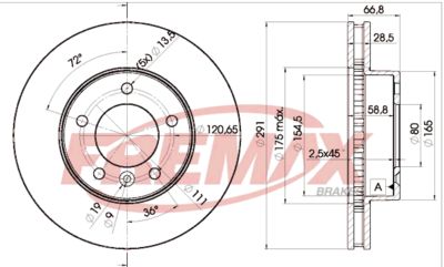 BD2519 FREMAX Тормозной диск