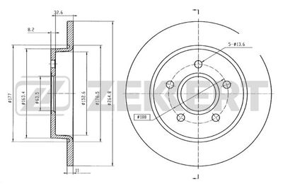 BS5314B ZEKKERT Тормозной диск