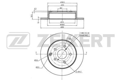 BS5858 ZEKKERT Тормозной диск