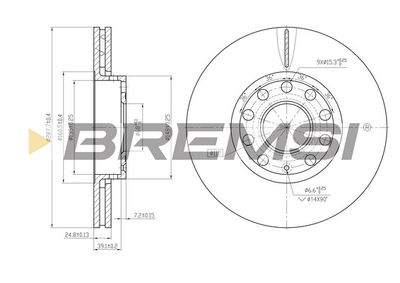 CD7706V BREMSI Тормозной диск