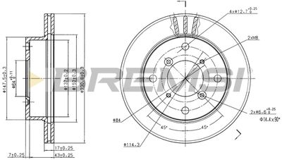 CD6623V BREMSI Тормозной диск