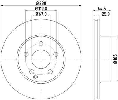 8DD355113861 HELLA Тормозной диск