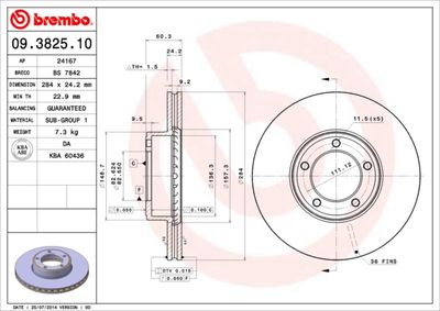 09382510 BREMBO Тормозной диск