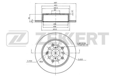 BS5857 ZEKKERT Тормозной диск