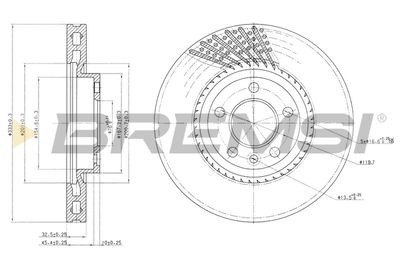 CD7254V BREMSI Тормозной диск