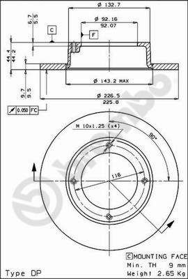 08328210 BREMBO Тормозной диск