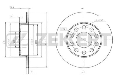 BS5780B ZEKKERT Тормозной диск