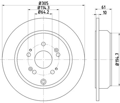 ND8002K NISSHINBO Тормозной диск