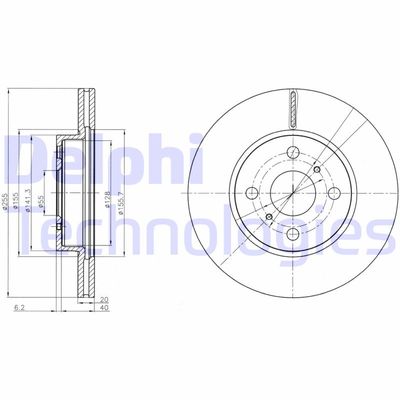 BG4274 DELPHI Тормозной диск