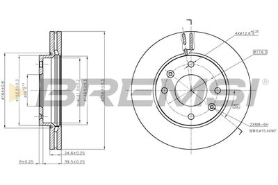 CD7614V BREMSI Тормозной диск