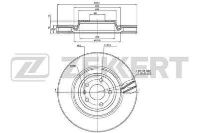 BS6463 ZEKKERT Тормозной диск