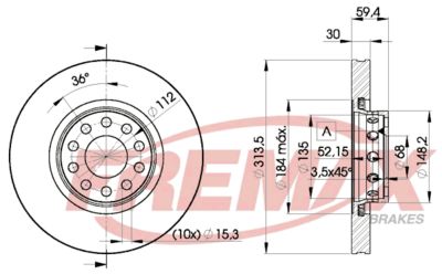 BD8015 FREMAX Тормозной диск