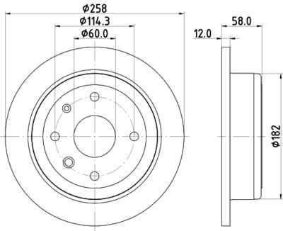 MDC2628 MINTEX Тормозной диск