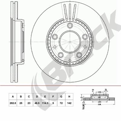 BR403VA100 BRECK Тормозной диск