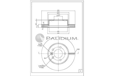 P330266 ASHUKI by Palidium Тормозной диск