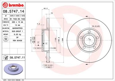 08574714 BREMBO Тормозной диск