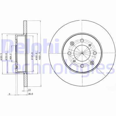 BG3262 DELPHI Тормозной диск