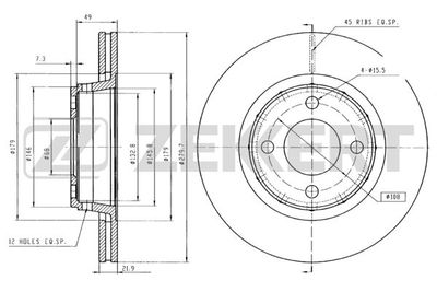 BS5082B ZEKKERT Тормозной диск