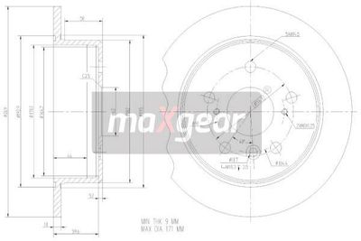 192347 MAXGEAR Тормозной диск