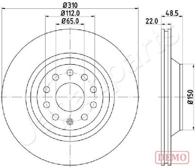 DP0903C JAPANPARTS Тормозной диск