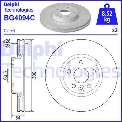 BG4094C DELPHI Тормозной диск