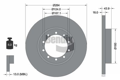 BDS1528 BENDIX Braking Тормозной диск