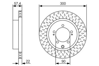 0986479T33 BOSCH Тормозной диск