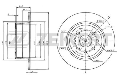 BS5217 ZEKKERT Тормозной диск