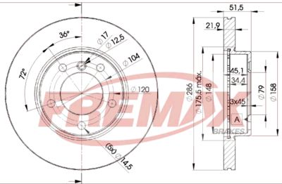 BD0674 FREMAX Тормозной диск