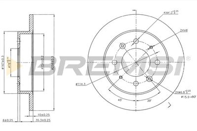 CD7541S BREMSI Тормозной диск